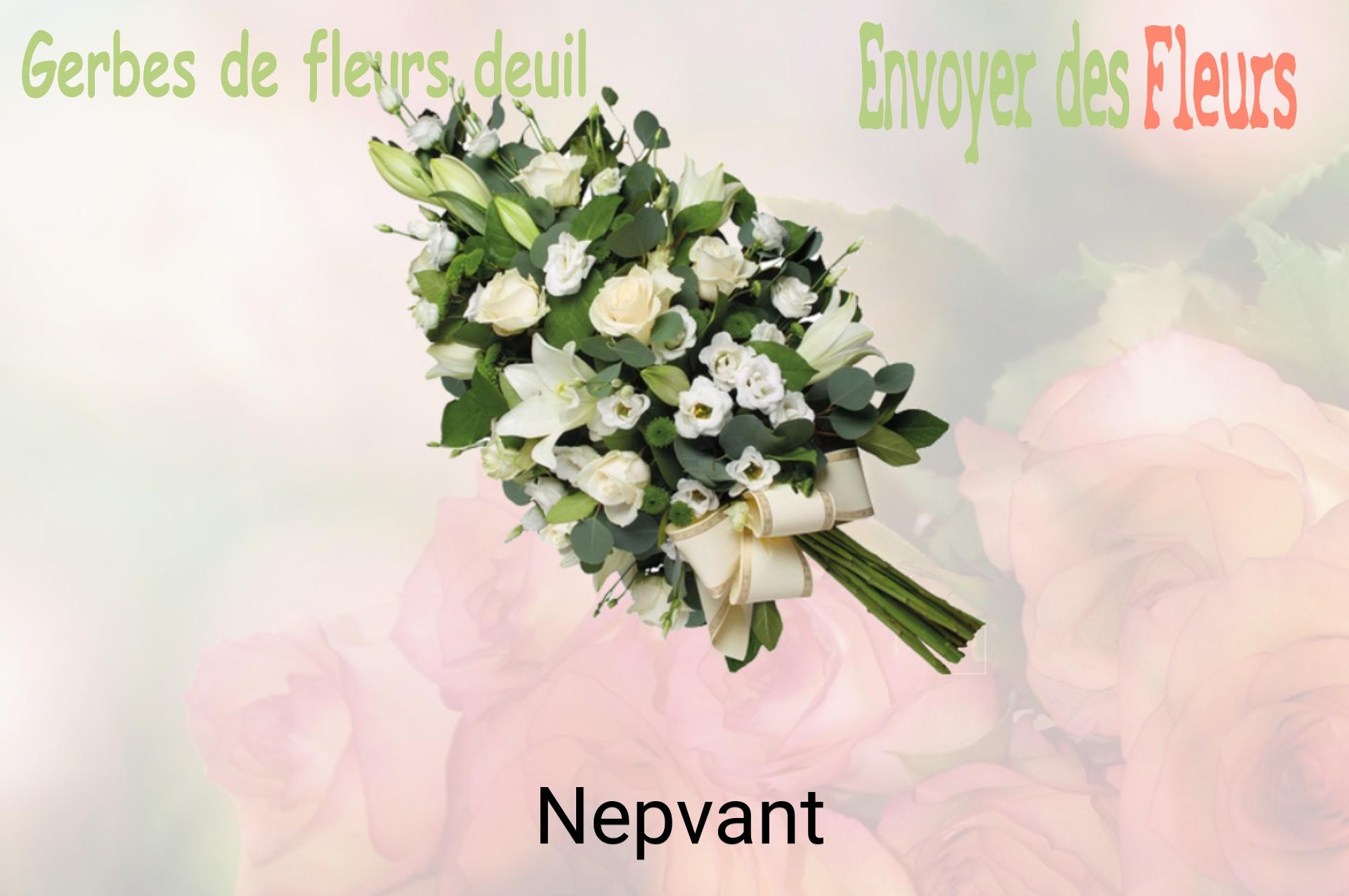 Gerbe de fleurs de deuil livrée à Nepvant